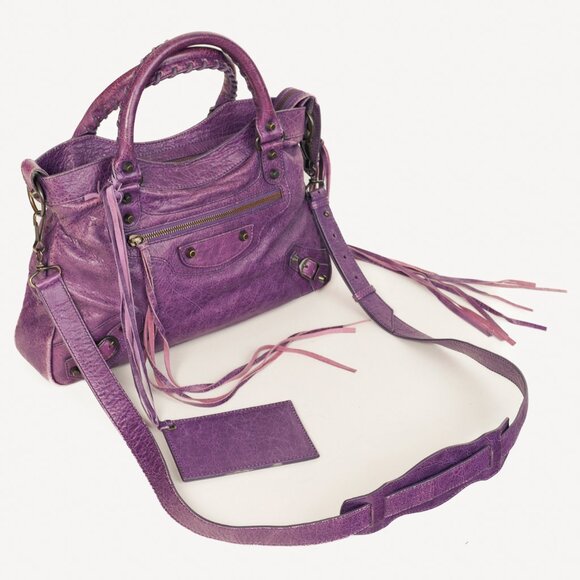 Balenciaga 2012 City Agneau Classic Hardware First Raisin Purple Leather Bag - Picture 7 of 16